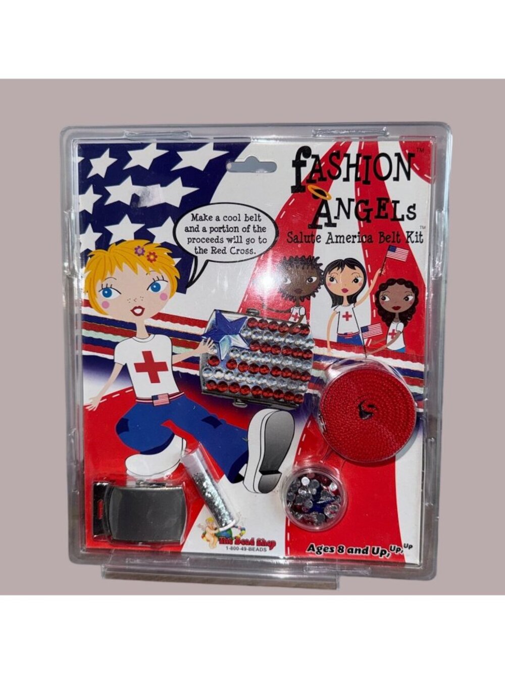 Fashion Angels Salute America Belt Kit DIY Craft With Rhinestones & Glitter